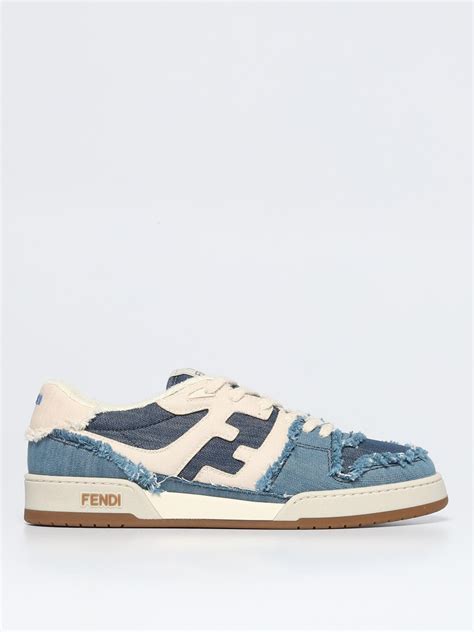 fendi trainers mens|Fendi denim sneakers.